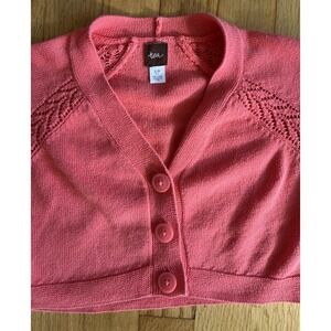 TEA COLLECTION Pointelle Peach‎ Lightweight Sweater Girls 4-5